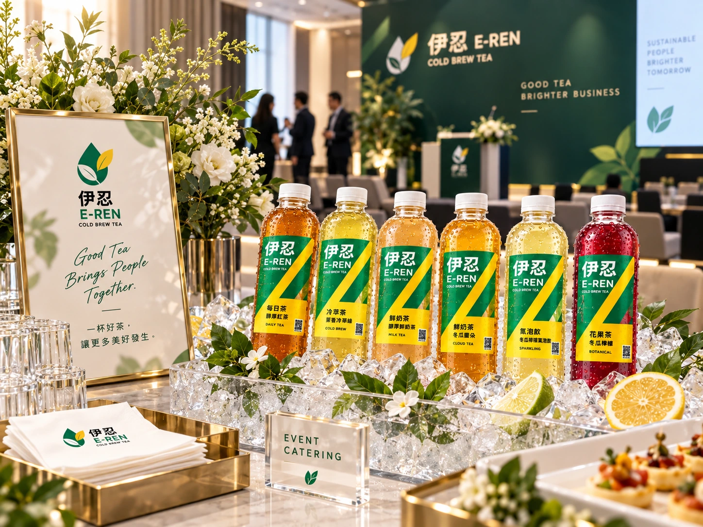 伊忍 E-REN 企業活動瓶裝茶飲冰鎮陳列